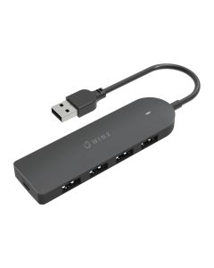 Winx Connect Simple USB3 4 Port Hub in black sold by Technomobi