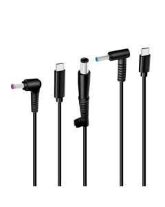 Winx Link Simple Type C To HP Charging Cables in black sold by Technomobi
