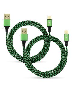 Nitho XB1 Dual Charge & Play Micro USB Cable - Green