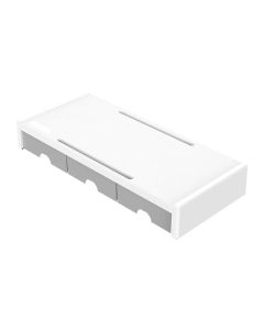 Orico 7.4cm Desktop Monitor Stand with Drawers in White sold by Technomobi