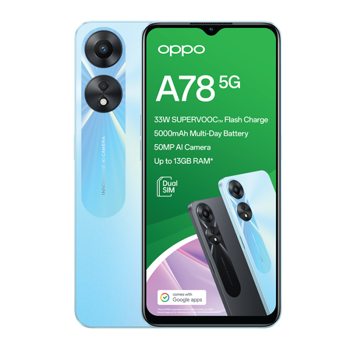 Oppo A78 5G Dual Sim 128GB - Blue