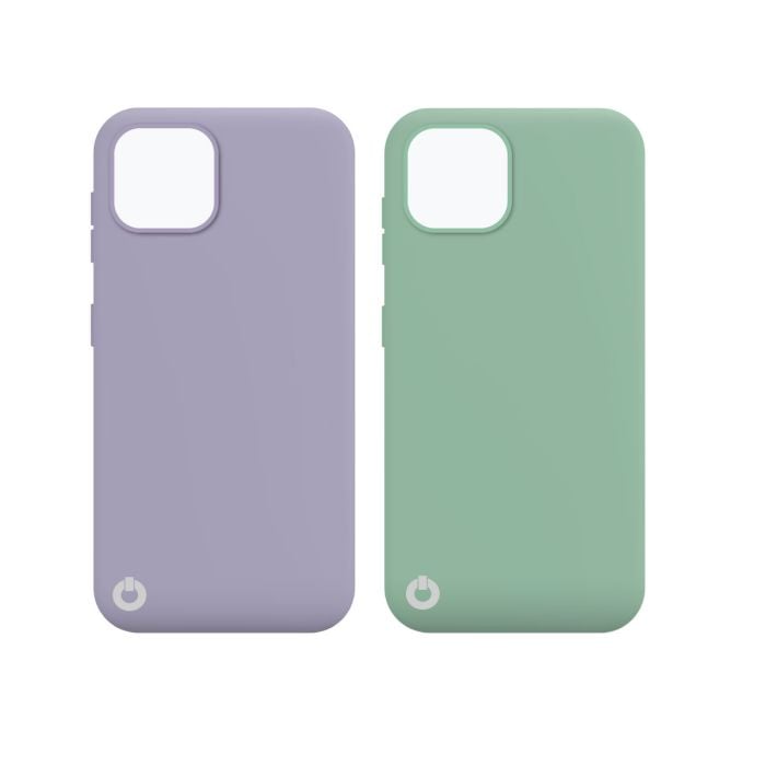 Toni Twin Silicone Apple iPhone 13 Mini - Violet/Turquoise | Technomobi