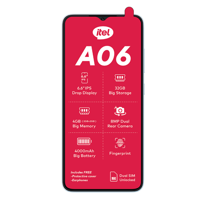 Buy Itel A06 Online in South Africa | Itel Deals | Technomobi