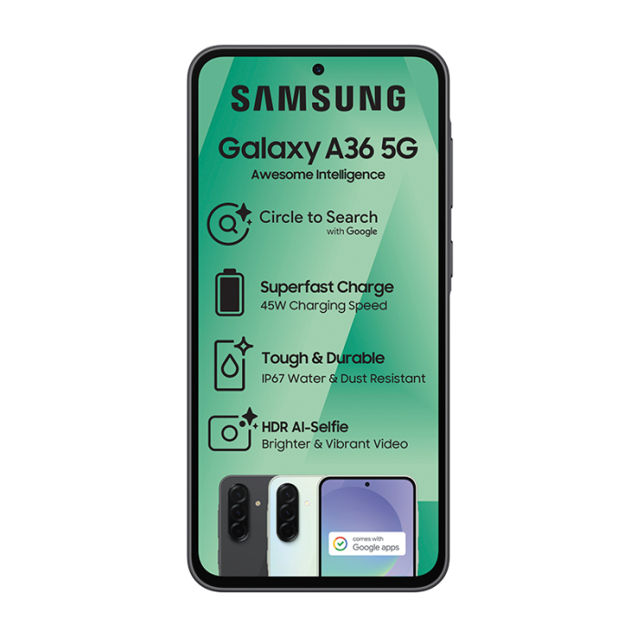 Samsung Galaxy A36 5G Dual Sim 128GB - Black | Technomobi