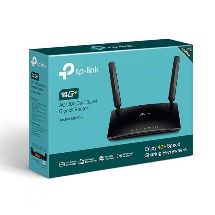 TP-Link Archer MR600 AC1200 4G LTE Advanced Cat6 Router - Black