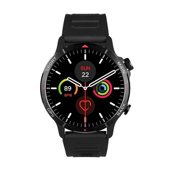 Supa Fly Fit Fuel Series GPS AI Smart Watch Black