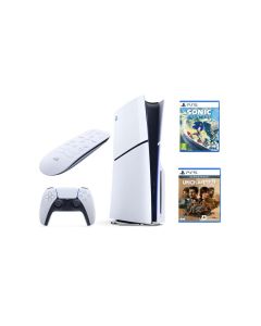 PlayStation 5 Slim + PS5 Media Remote + Sonic Frontiers (PS5) + Uncharted Legacy of Thieves Collection (PS5)