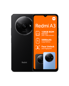 Xiaomi Redmi A3 4G Dual Sim 128GB in black sold by Technomobi