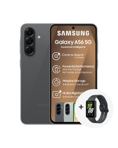 Samsung Galaxy A56 5G in black sold by Technomobi