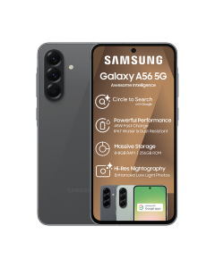Samsung Galaxy A56 5G in black sold by Technomobi