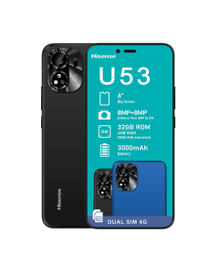 Hisense U53 4G in black sold by Technomobi