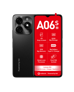 Vodacom A06s in black sold by Technomobi