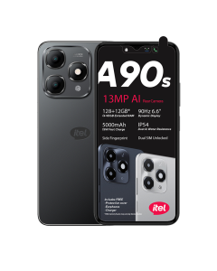 Itel A90s 4G in black sold by Technomobi