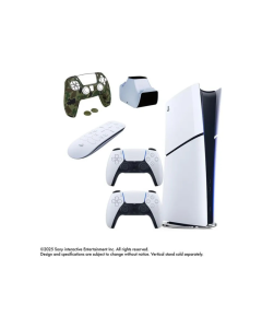 PlayStation 5 Slim Digital +DS5 Twin-Charger + PS5 Dualsense + PS5 Media Remote +DS5 Silicon Skin Green Camo Sold by Technomobi