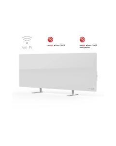 Aeno Premium Eco Smart Heater 700W Tempered Glass Infrared+Convection Heating Type Plug Type - White