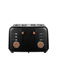Boden Stark Anson Collection 4 Slice Stainless Steel Toaster - Black