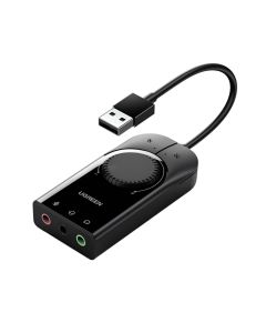 UGREEN USB-A to 3.5mm External Stereo Sound Adapter - Black