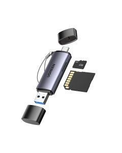 UGREEN 2-in-1 OTG Card Reader | Type-C | USB-A - Silver