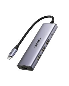 UGREEN Revodok 5-in-1 Type C Hub | 4K HDMI | Type-C | USB3.0 - Silver