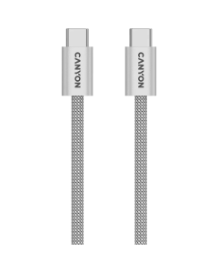 Canyon Cable OnWire 60MG Type-C to Type-C 60W Magnet Braided 1m Light Grey Sold By Technomobi