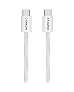 Canyon Cable OnWire 60MG Type-C to Type-C 60W Magnet Braided 1m White Sold By Technomobi