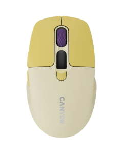 Canyon Mouse MW-26 LCD Silent Dual Mode Wireless Yellow Sold By Technomobi