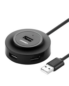 UGREEN 20777 4-in-1 USB 2.0 Hub - Black