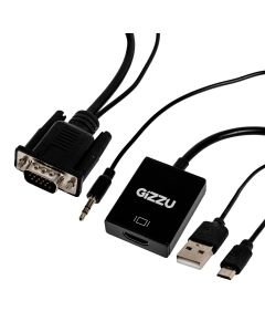 Gizzu 1080P VGA to HDMI Adapter with Audio Sold By Technomobi