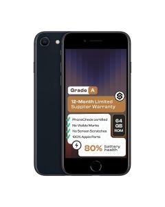 Apple iPhone SE 5G 2022 64GB (CPO - Grade A) - Midnight Black