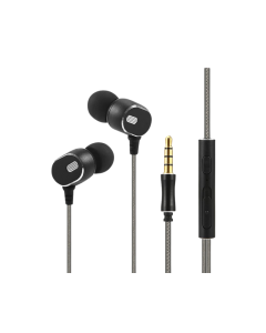 INTOUCH Explosive Wired Earphones Black & Silver Sold By Technomobi