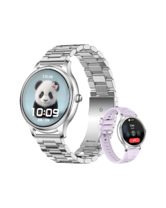 COLMi L28 Smart Watch 1.32inch AMOLED Display Round Smartwatch Silver Sold By Technomobi