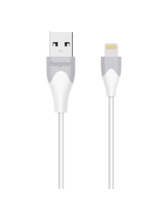 Energizer 1.2m USB A to Lightning Cable White Sold By Technomobi