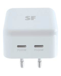 Supa Fly 40W Dual Type C Wall Charger - White