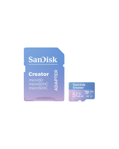 SanDisk Creator MicroSDXC 512GB UHS-I Memory Card With Adapter By Technomobi
