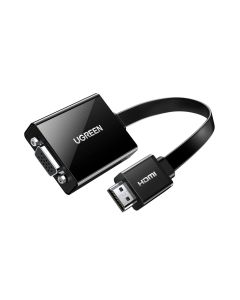 UGREEN HDMI to VGA Adapter with 3.5mm Audio & Power Port - Black