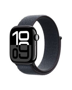Apple Watch Series 10 GPS + Cellular 42mm Jet Black Aluminium Case with Ink Sport Loop
