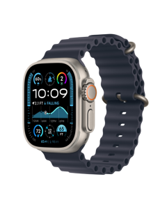 Apple Watch Ultra 2 GPS + Cellular 49mm Natural Titanium Case with Navy Ocean Band