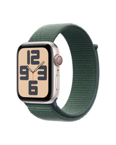Apple Watch SE GPS 44mm Starlight Aluminium Case with Lake Green Sport Loop