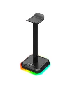 Redragon Scepter Pro Quad USB RGB Headset Stand in Black sold by Technomobi