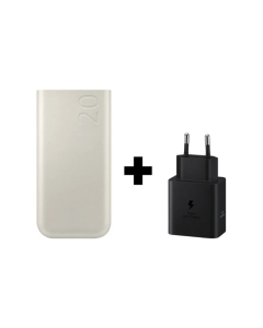 Samsung 20 000mAh Power Bank And 45W Wall Charger Bundle by Technomobi