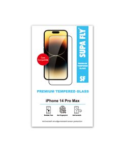 Supa Fly iPhone 14 Pro Max Tempered Glass Screen Protector by Technomobi
