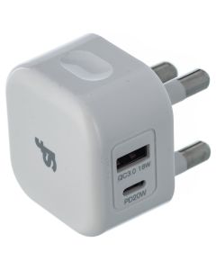Superfly 3Pin Pd Qc Wall Charger White sold by Technomobi
