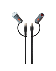 Supa Fly 1M Survivor Type C to C Flashlight + Lighter Charge And Sync Cable - Black