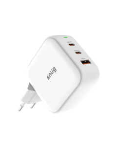 Snug 3 Port PD/USB GaN Wall Charger 65W - White 