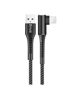 Snug O-Copper USB To Lightning Charge & Sync Cable 12W - Black/Silver