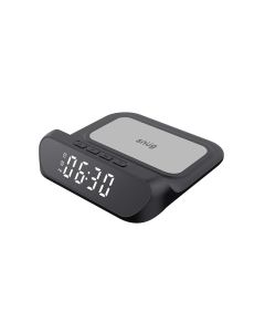 Snug Wireless Pad Charger With Clock 15W - Black