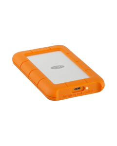 LaCie Rugged USB-C 4TB External Hard Drive Orange/Silver Sold By Technomobi
