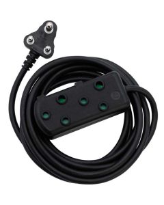 Switched 5m SBS Extension Cable/Cord/Lead Multiplug by Technomobi