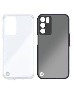 Toni Twin Prism/Merge Case Oppo A16S/ A16 4G - Clear/ Smokey Black