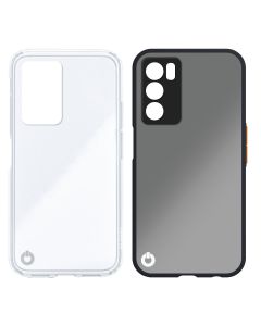Toni Twin Prism/Merge Case Oppo A54s in Clear and Black sold by Technomobi